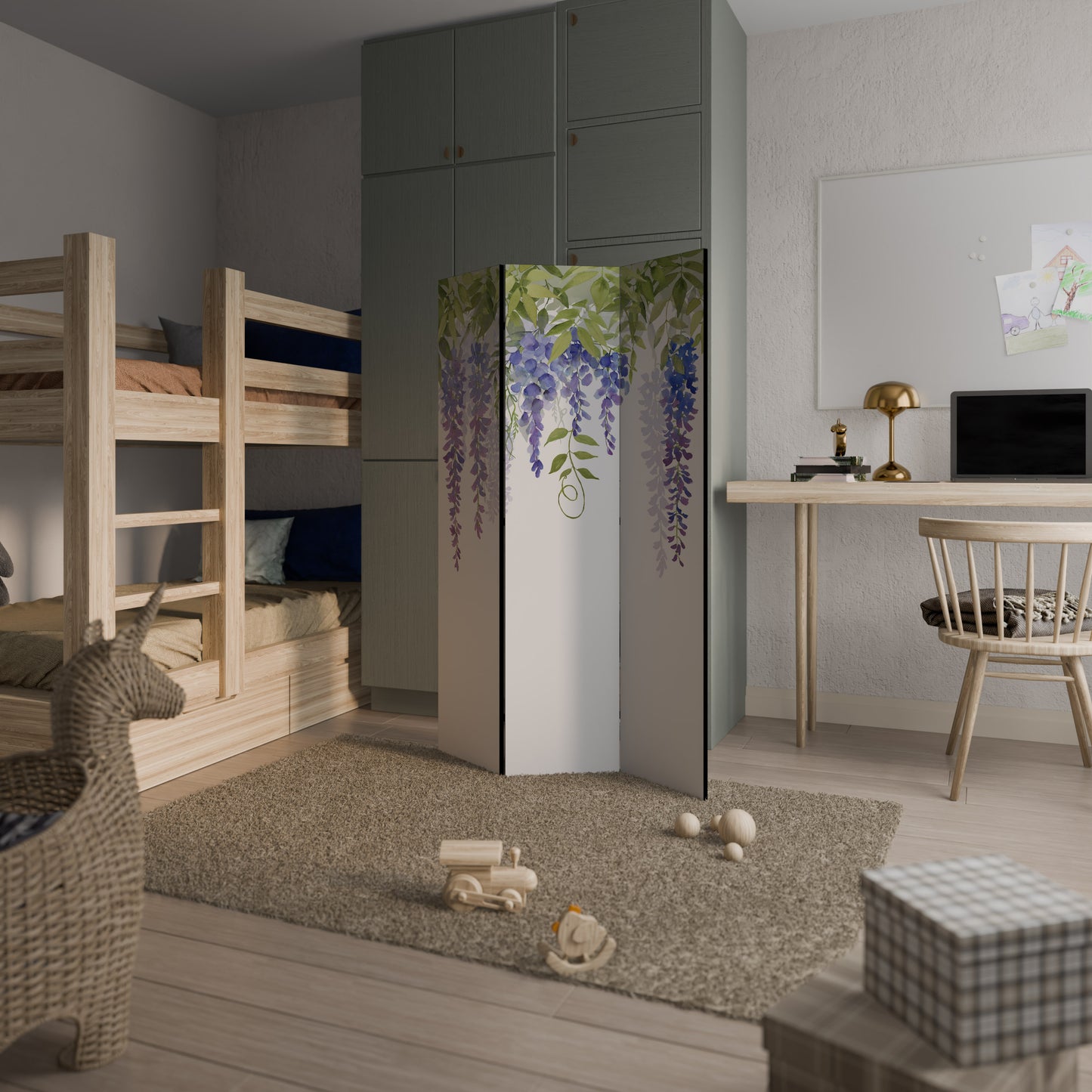 BOTANICAL BREEZE Divisorio decorativo per ambienti a 3 pannelli