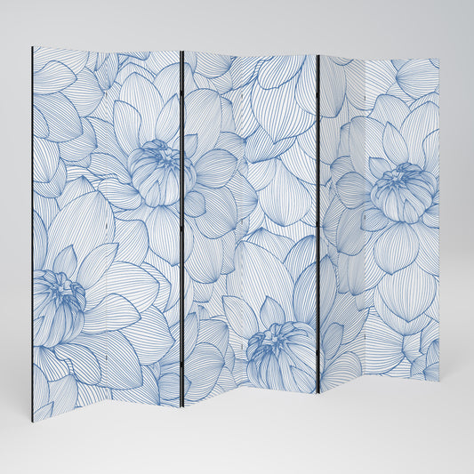 LUSH LINEAR BLOOMS Divisorio decorativo per ambienti a 6 pannelli