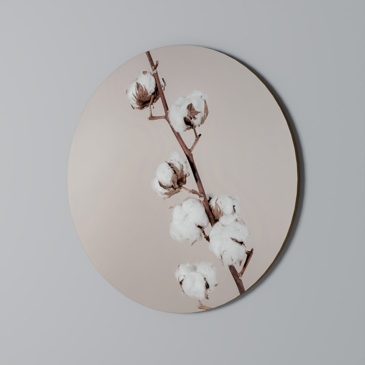 COTTON CLOUDS IN BALANCE Round Wall Art