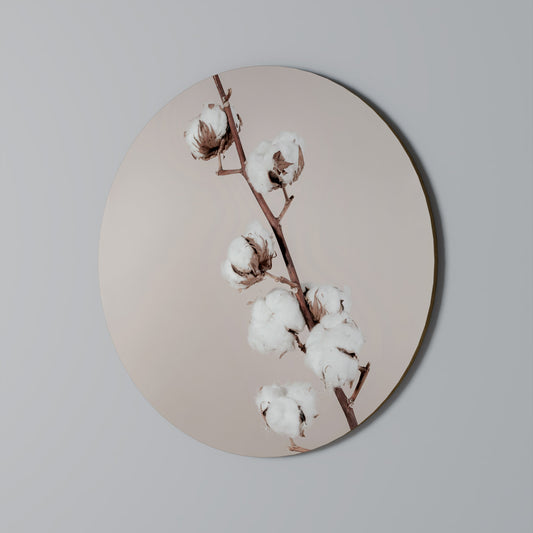 COTTON CLOUDS IN BALANCE Round Wall Art