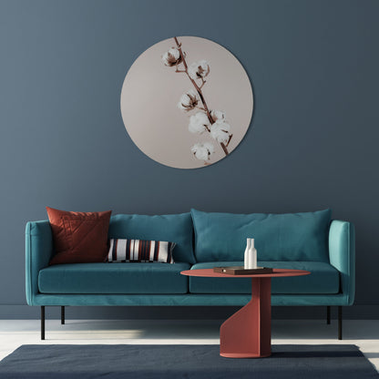 COTTON CLOUDS IN BALANCE Round Wall Art
