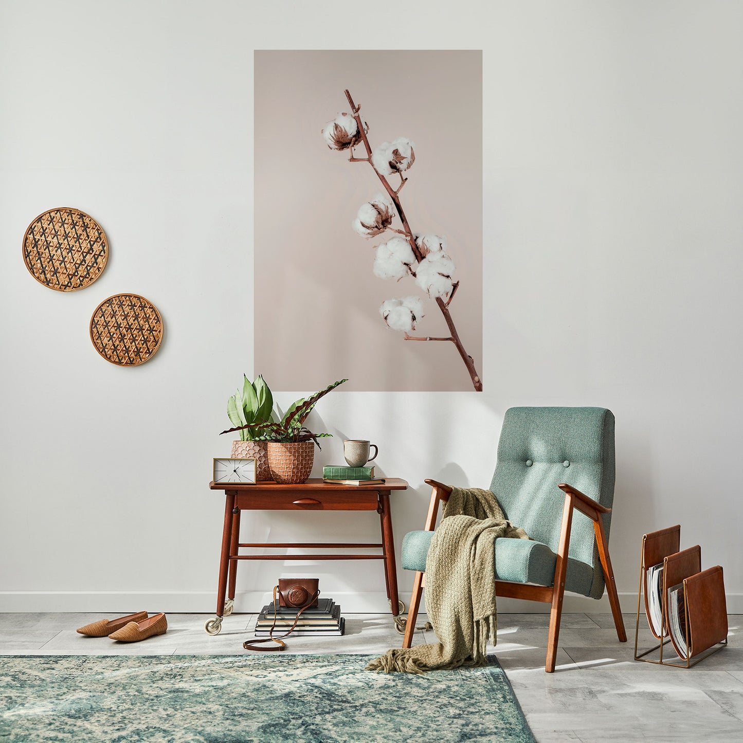 NUVOLE DI COTONE IN EQUILIBRIO Poster verticale staccabile e attaccabile