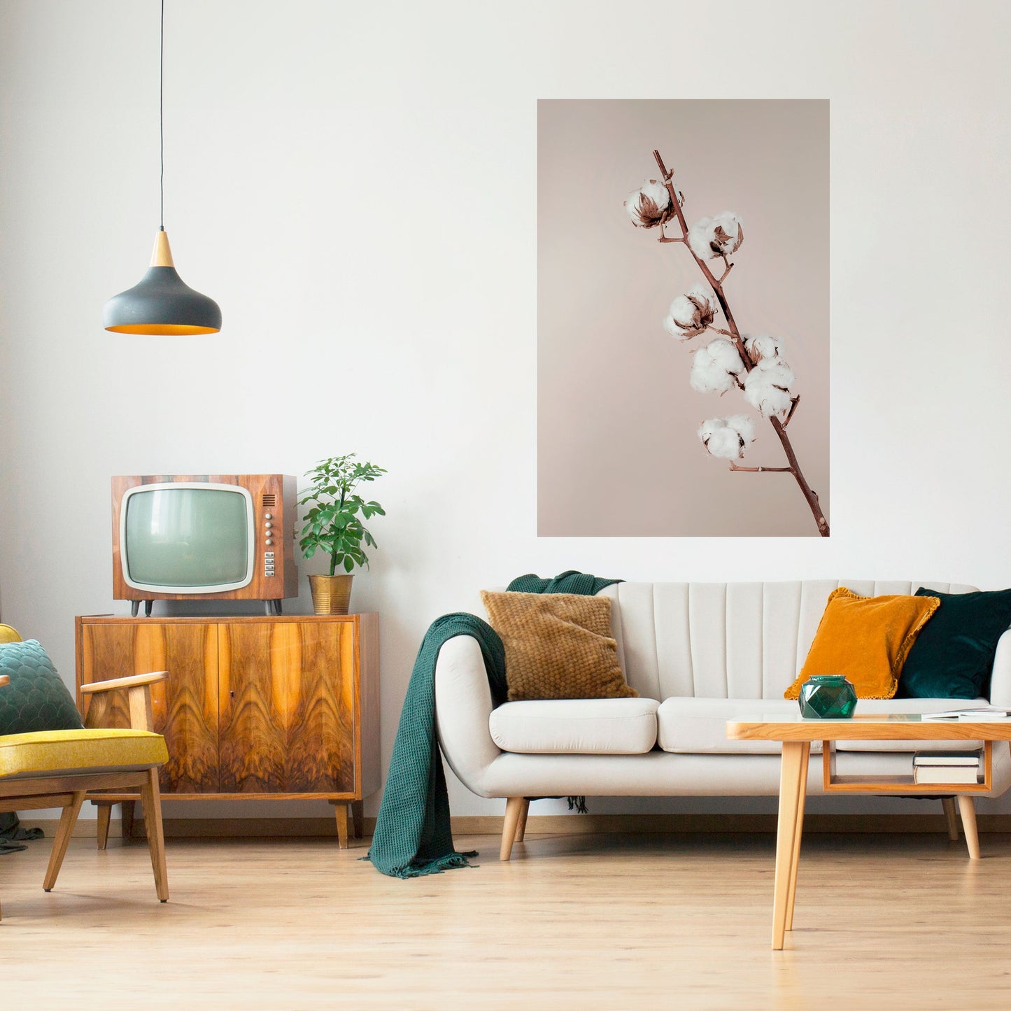 NUVOLE DI COTONE IN EQUILIBRIO Poster verticale staccabile e attaccabile