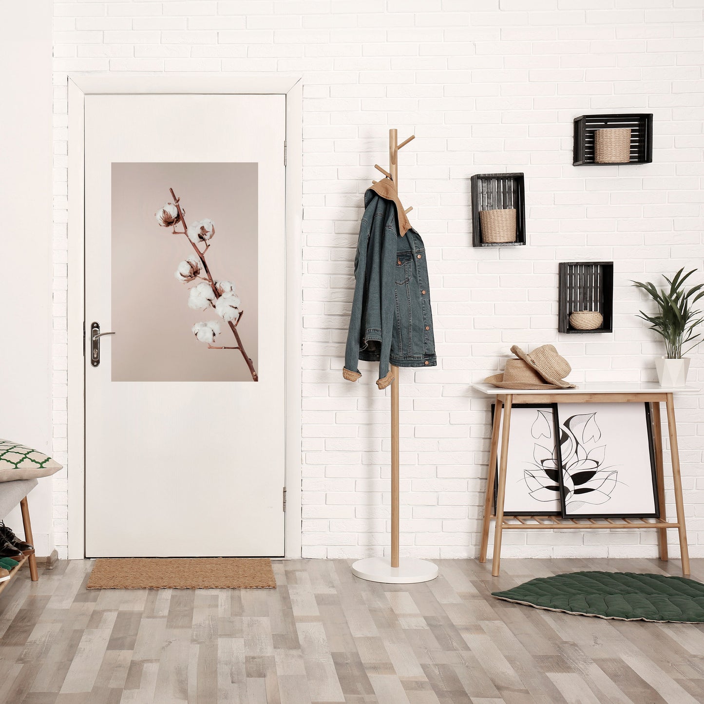 NUVOLE DI COTONE IN EQUILIBRIO Poster verticale staccabile e attaccabile