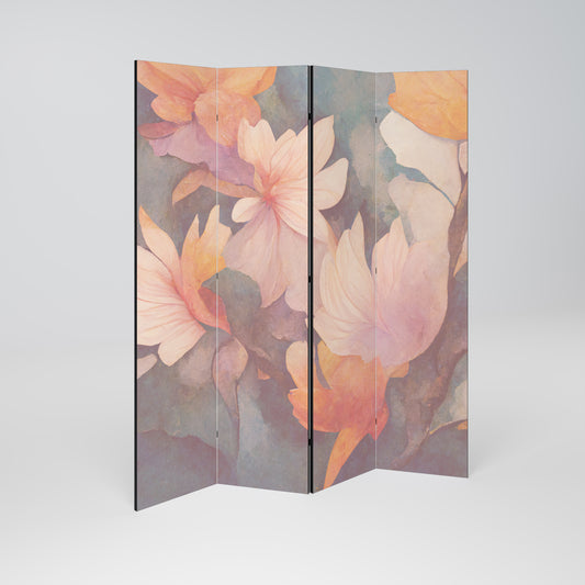 PETAL GRACE Decorative 4-Panel Room Divider