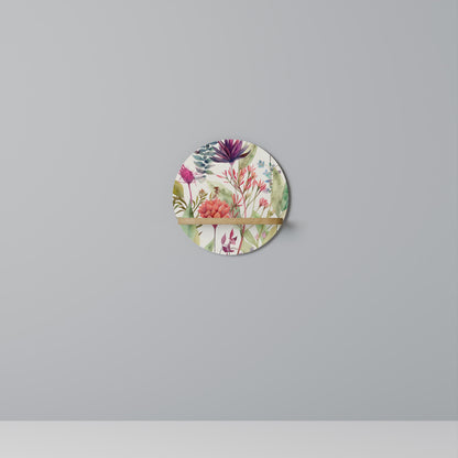 HERBAL FIESTA Mensola Rotonda Decorativa in Effetto Rovere