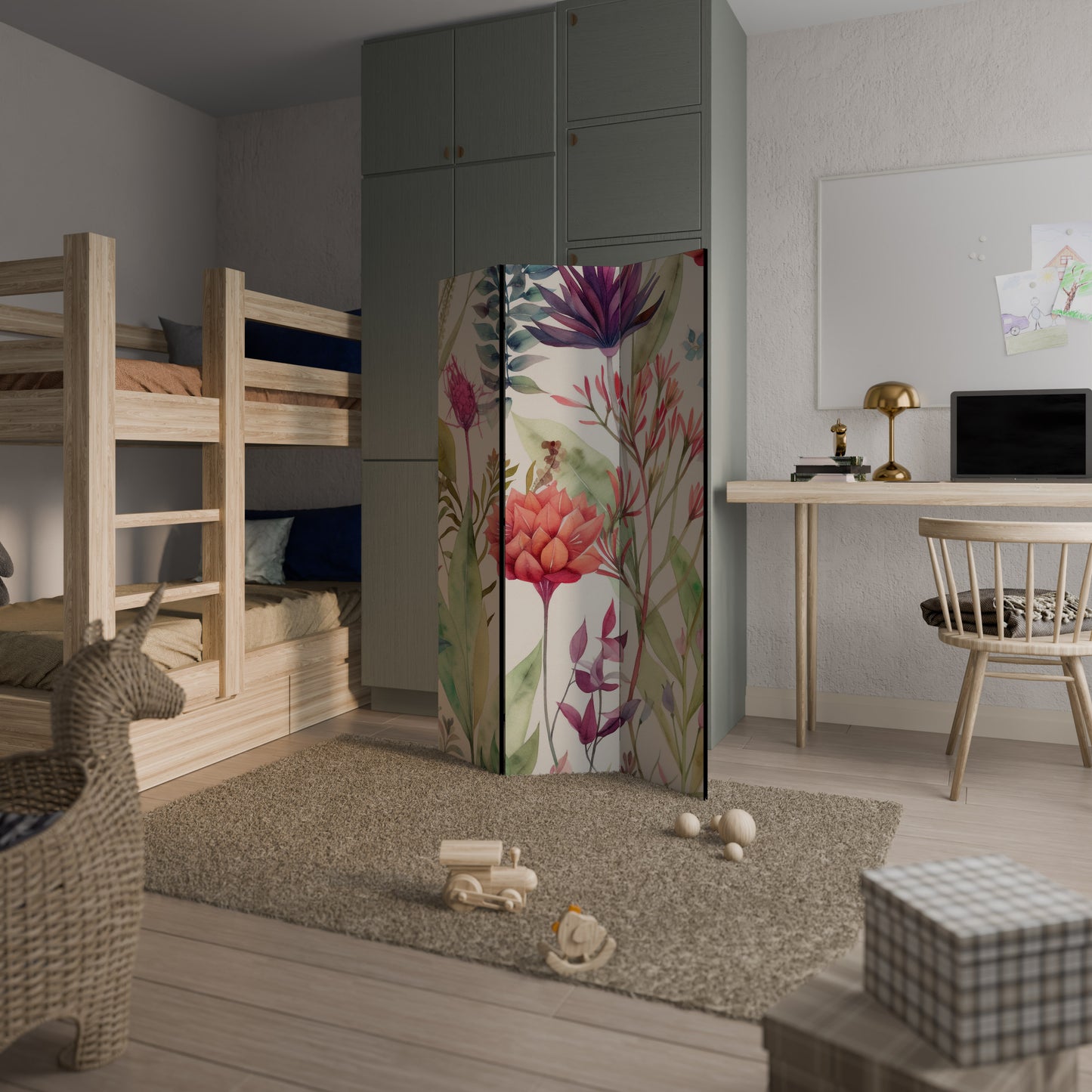 HERBAL FIESTA Divisorio decorativo per ambienti a 3 pannelli