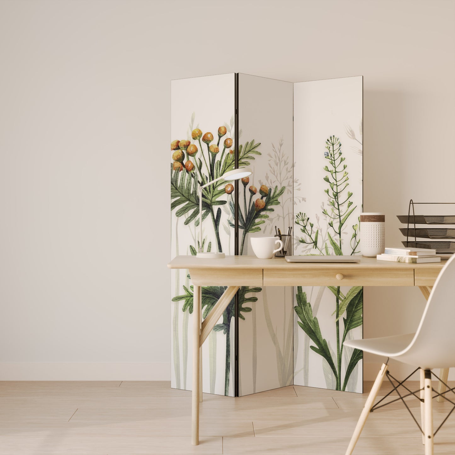 HERBAL DREAM Divisorio decorativo per ambienti a 3 pannelli