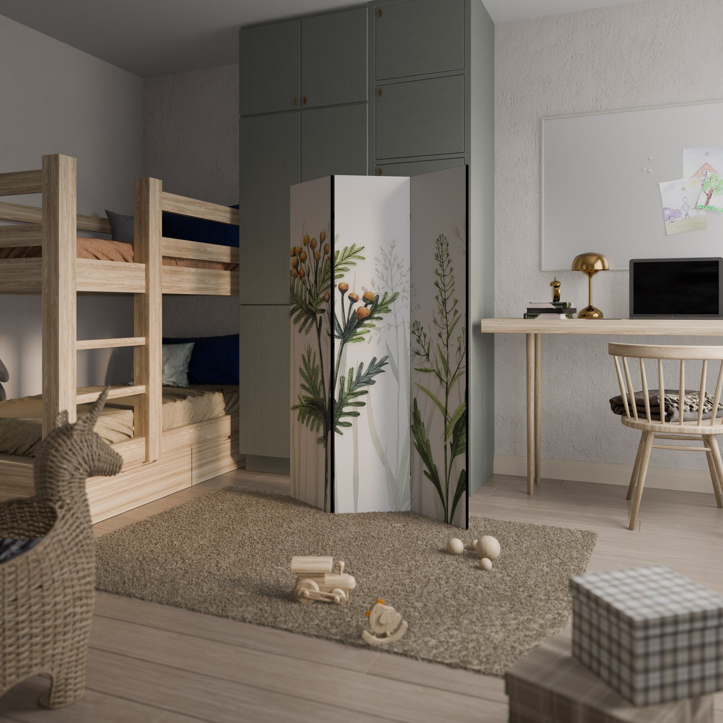 HERBAL DREAM Divisorio decorativo per ambienti a 3 pannelli