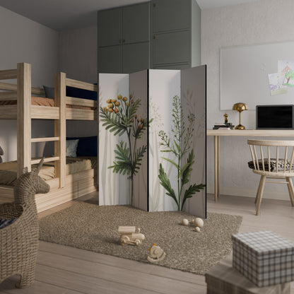 HERBAL DREAM Decorative 4-Panel Room Divider