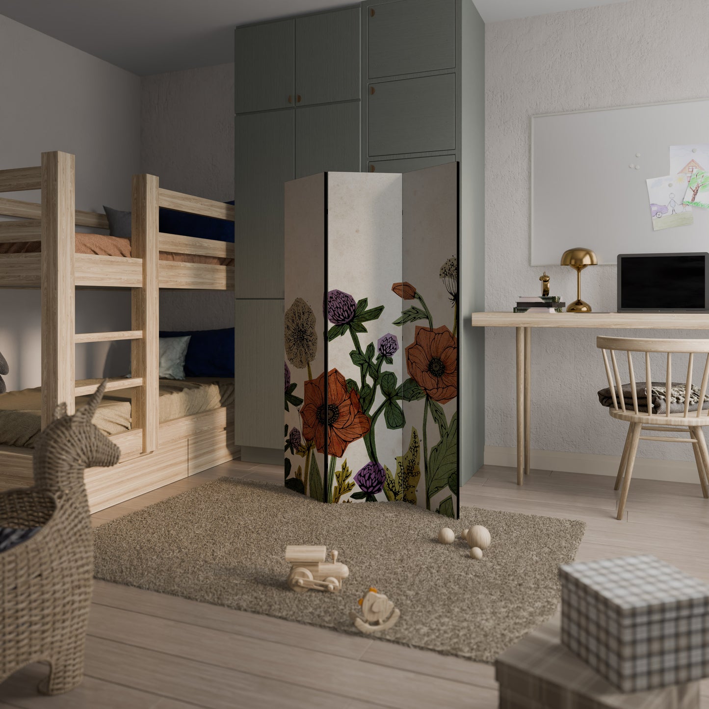 SPROUT ELEGANCE Divisorio decorativo per ambienti a 3 pannelli