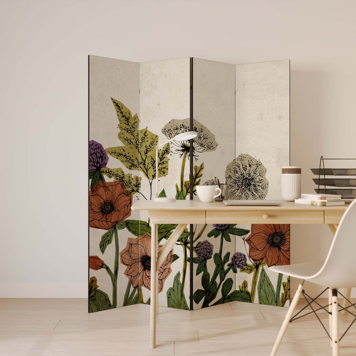 SPROUT ELEGANCE Decorative 4-Panel Room Divider