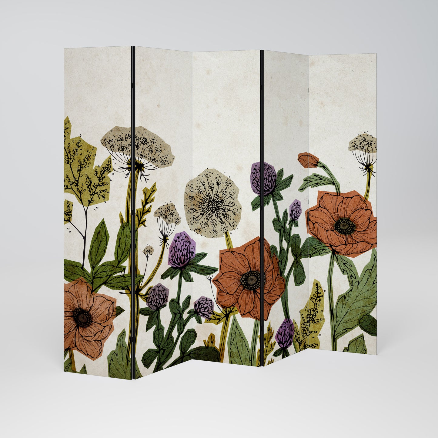 SPROUT ELEGANCE Divisorio decorativo per ambienti a 5 pannelli