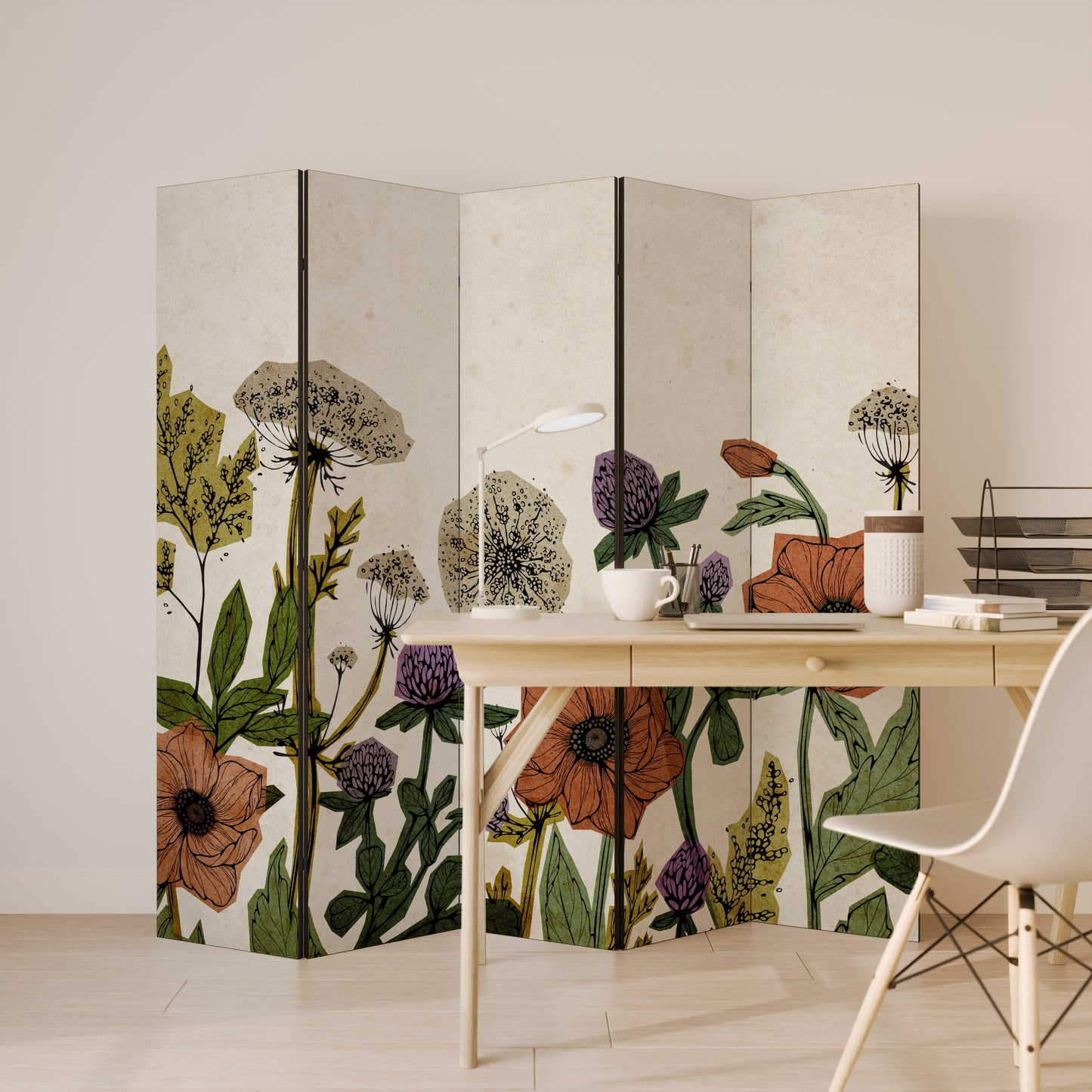 SPROUT ELEGANCE Divisorio decorativo per ambienti a 5 pannelli