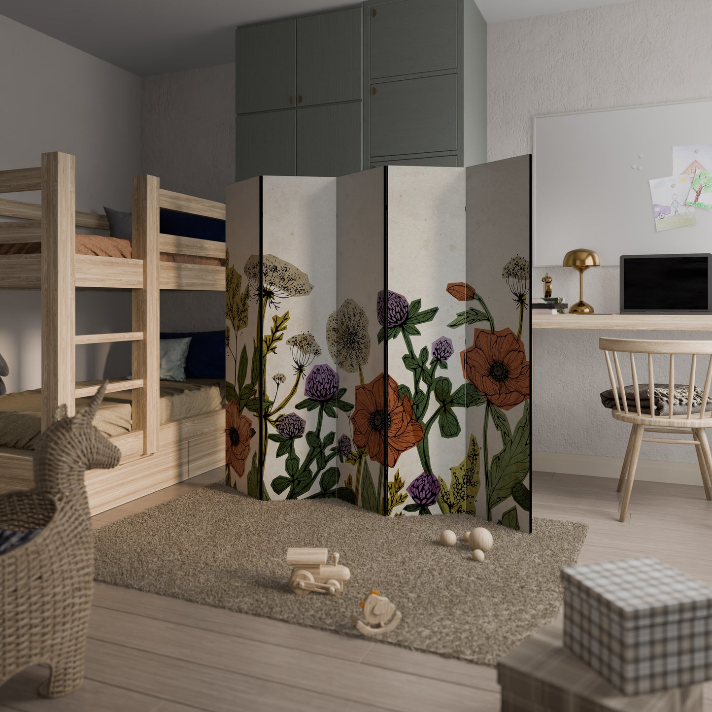 SPROUT ELEGANCE Divisorio decorativo per ambienti a 5 pannelli