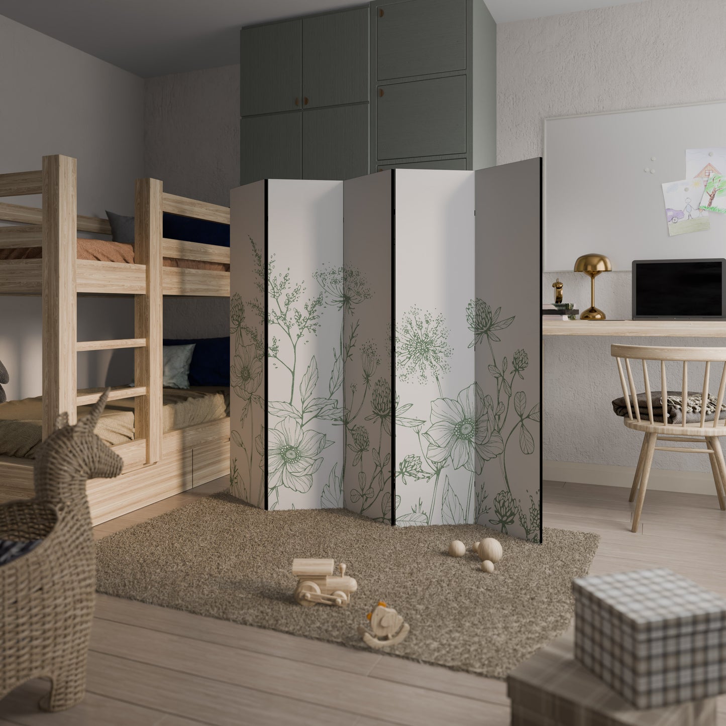 WILDER BEAUTY Decorative 5-Panel Room Divider