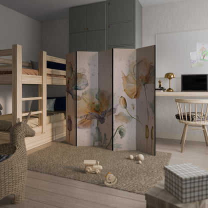 SOFTEN POPPY Divisorio decorativo per ambienti a 5 pannelli