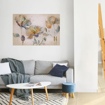 AMMORBIDIRE IL PAPAVERO Poster orizzontale staccabile e attaccabile