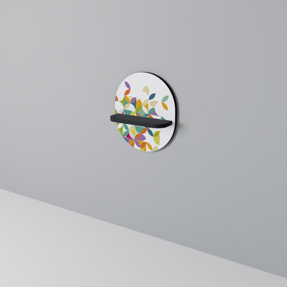 PIXEL BLOSSOM Mensola Ovale Decorativa con Finitura Nera