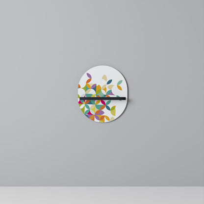 PIXEL BLOSSOM Mensola Ovale Decorativa con Finitura Nera