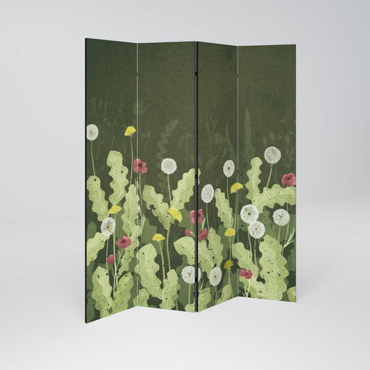 DANDELION AMUSE Decorative 4-Panel Room Divider