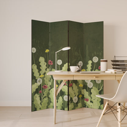 DANDELION AMUSE Decorative 4-Panel Room Divider