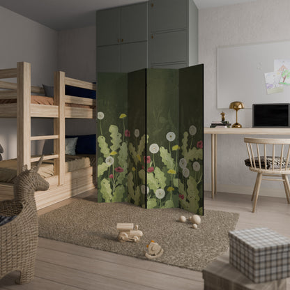 DANDELION AMUSE Decorative 4-Panel Room Divider