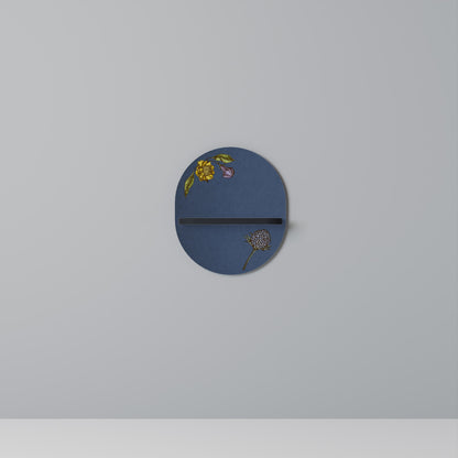 MIDNIGHT FLORA Mensola Ovale Decorativa con Finitura Nera