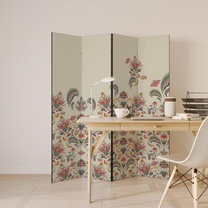 ORGANIC FOLKLORE Decorative 4-Panel Room Divider