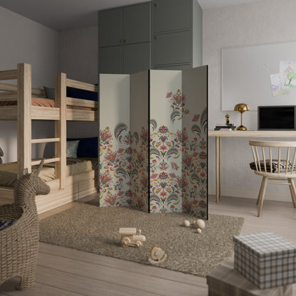 ORGANIC FOLKLORE Decorative 4-Panel Room Divider