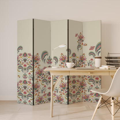 ORGANIC FOLKLORE Divisorio decorativo per ambienti a 5 pannelli
