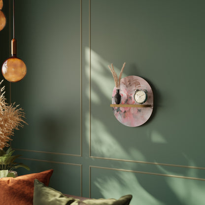 CHERRY BLOSSOM Mensola Ovale Decorativa in Effetto Rovere