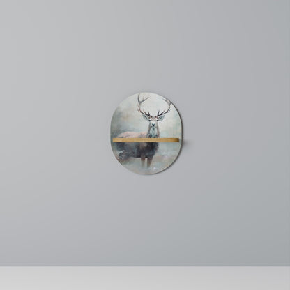 FOREST KING Mensola Ovale Decorativa in Effetto Rovere