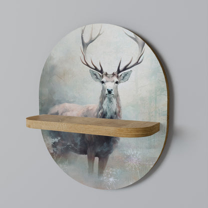 FOREST KING Mensola Ovale Decorativa in Effetto Rovere