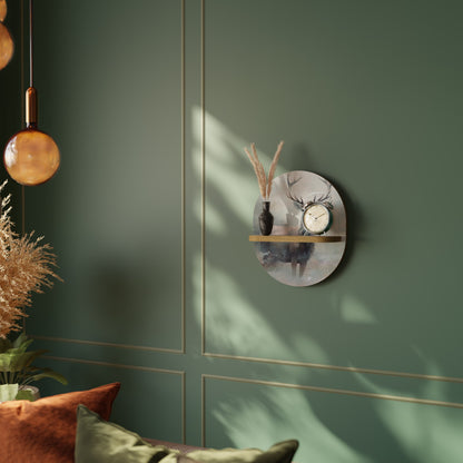 FOREST KING Mensola Ovale Decorativa in Effetto Rovere