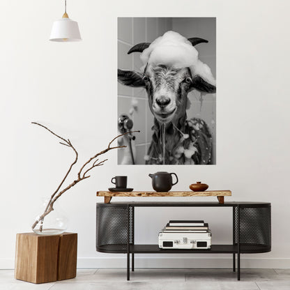 Poster verticale staccabile e attaccabile SOAPY GOAT GIGGLES