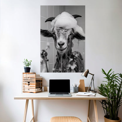 Poster verticale staccabile e attaccabile SOAPY GOAT GIGGLES