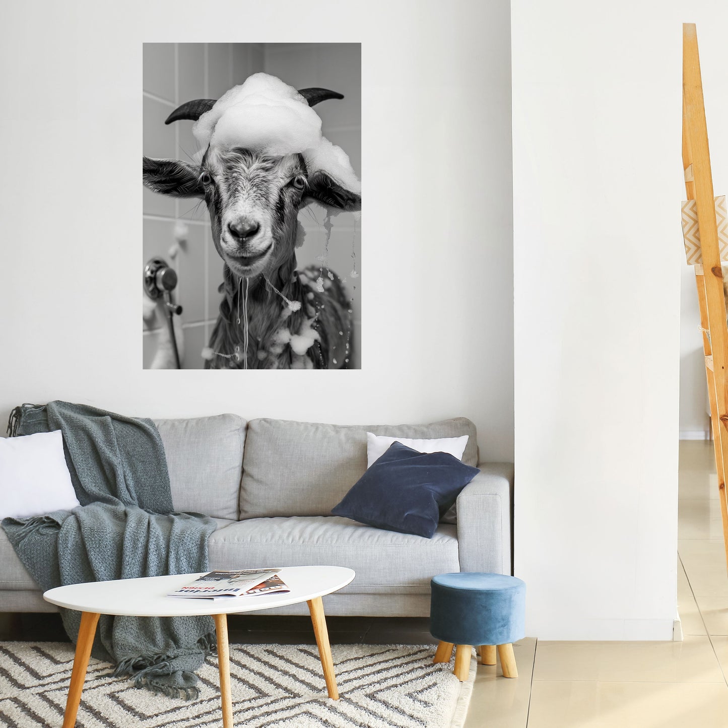 Poster verticale staccabile e attaccabile SOAPY GOAT GIGGLES