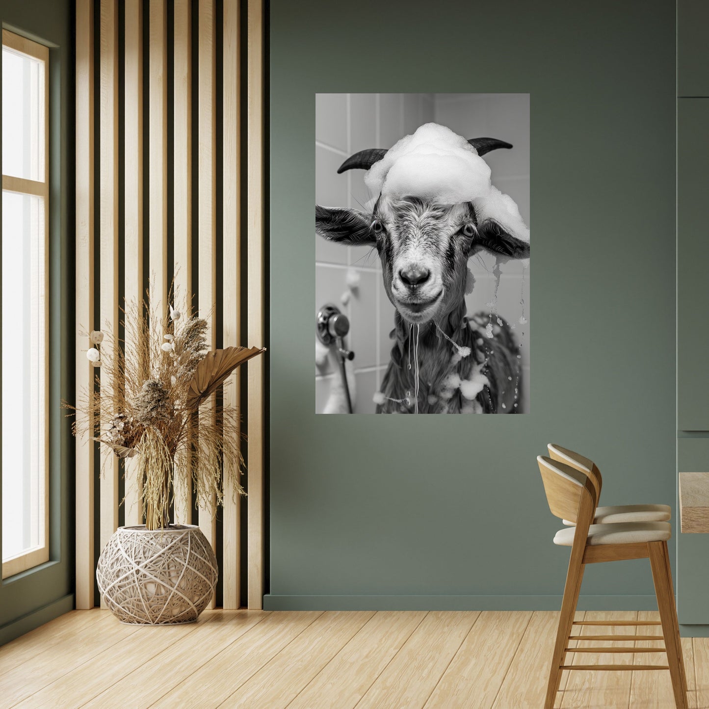 Poster verticale staccabile e attaccabile SOAPY GOAT GIGGLES