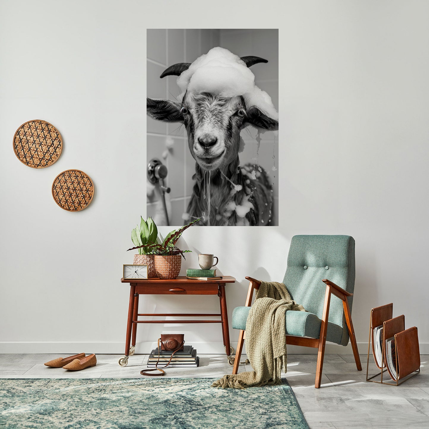 Poster verticale staccabile e attaccabile SOAPY GOAT GIGGLES