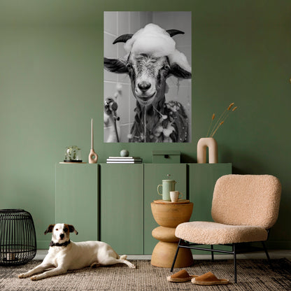 Poster verticale staccabile e attaccabile SOAPY GOAT GIGGLES