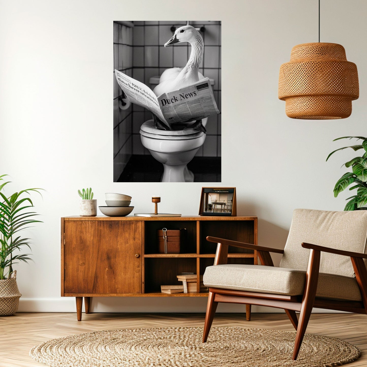 DUCKTAILS AND TIDBITS Poster verticale staccabile e attaccabile