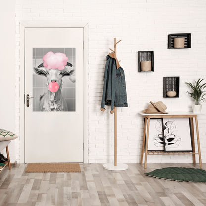 Poster verticale staccabile e attaccabile BUBBLEGUM BOVINE BLISS
