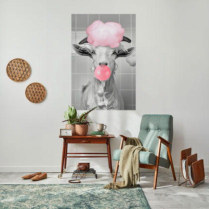 Poster verticale staccabile e attaccabile BUBBLEGUM BOVINE BLISS