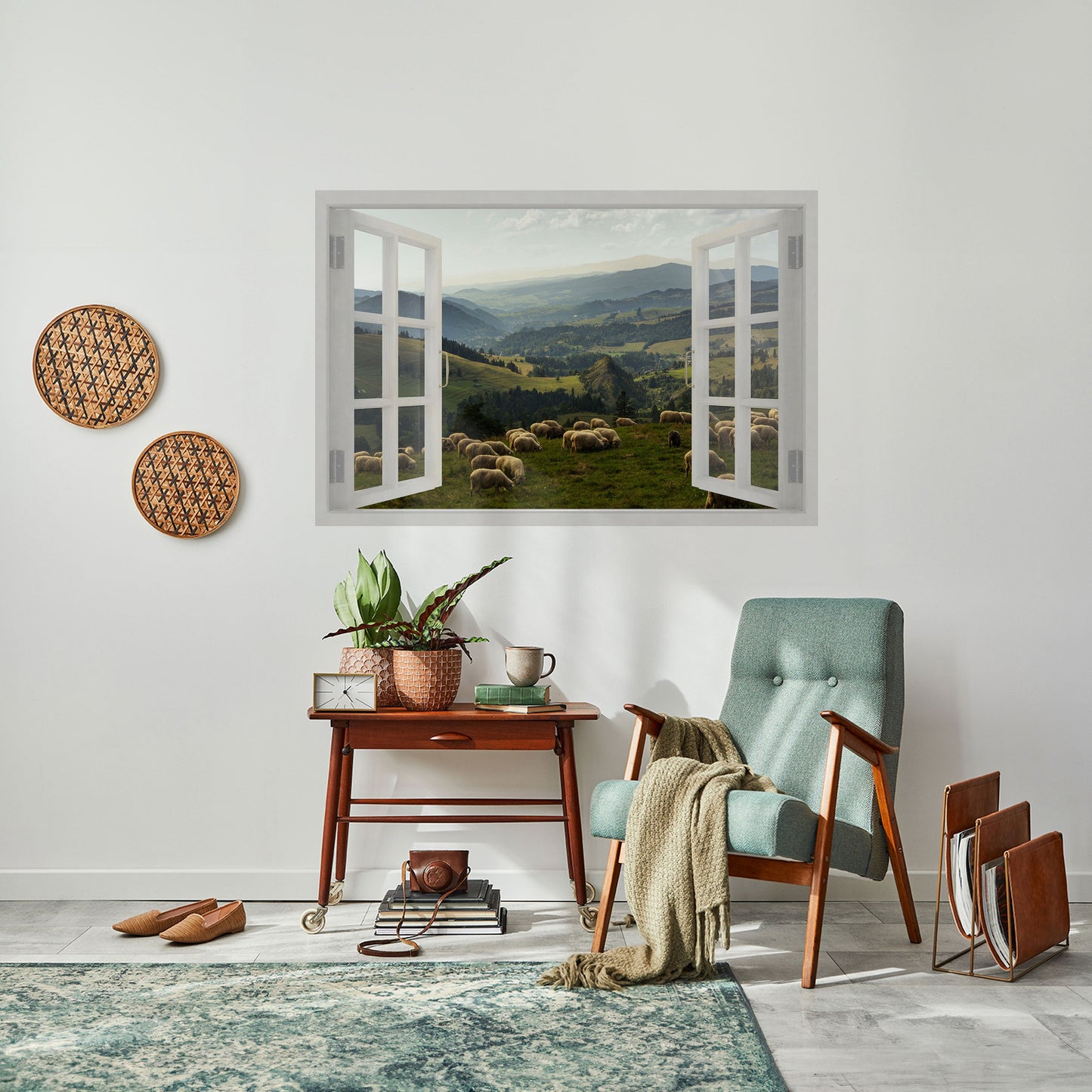 Poster orizzontale staccabile e attaccabile WILD PASCURES VIEW