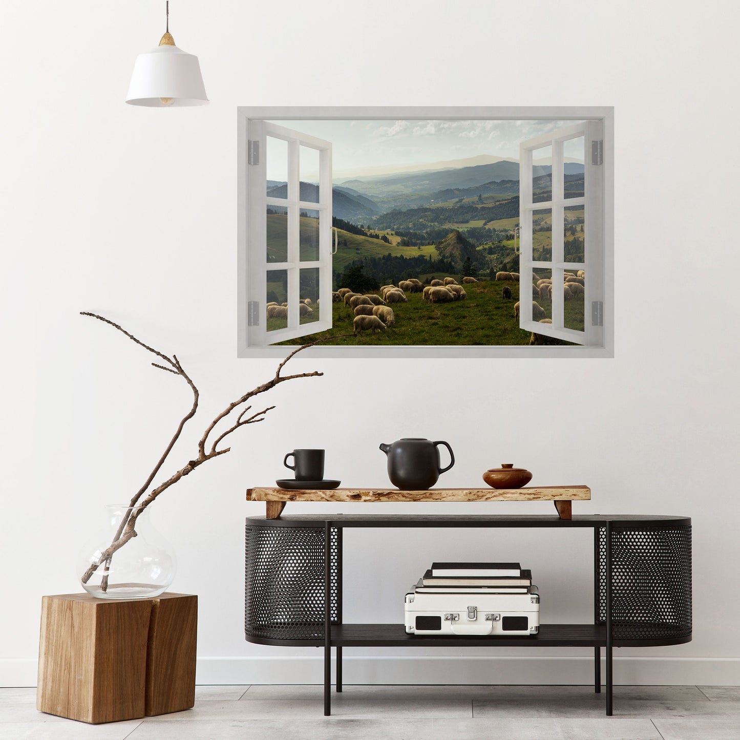 Poster orizzontale staccabile e attaccabile WILD PASCURES VIEW