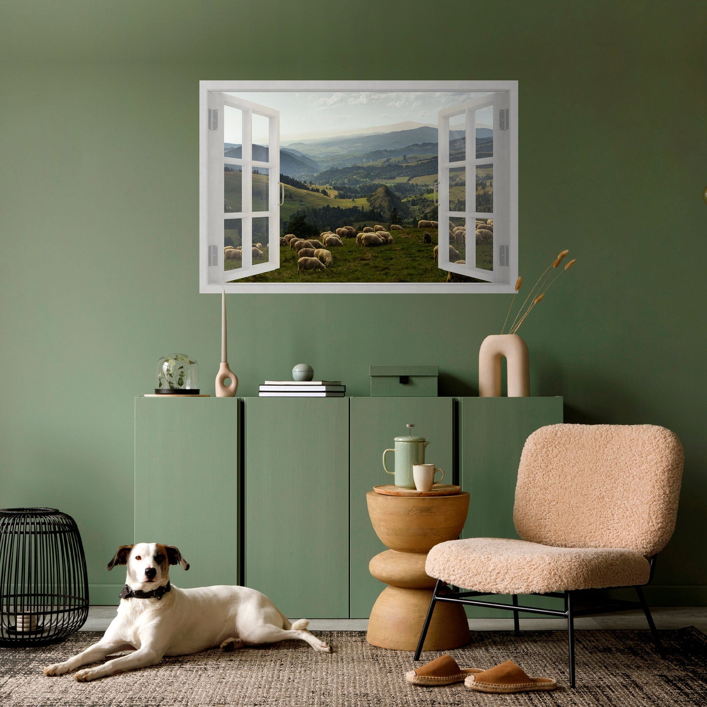 Poster orizzontale staccabile e attaccabile WILD PASCURES VIEW