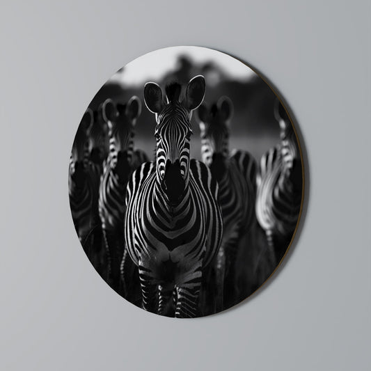 STRIPED SYMPHONY SAGA Round Wall Art