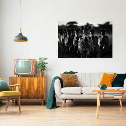 Poster orizzontale staccabile e attaccabile STRIPED SYMPHONY SAGA