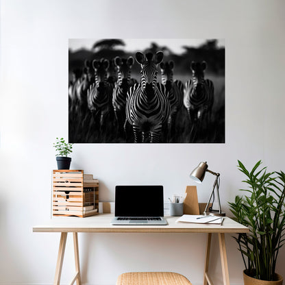 Poster orizzontale staccabile e attaccabile STRIPED SYMPHONY SAGA